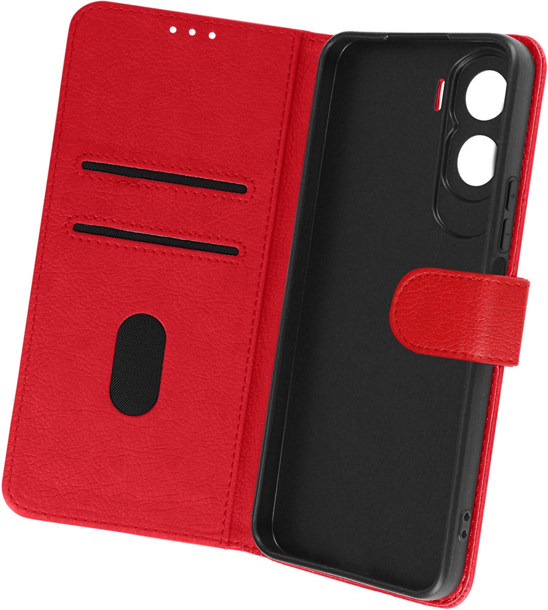 Avizar Foliohoes Geschikt voor Honor 90 Lite Portfolio en video-ondersteuning, Rood