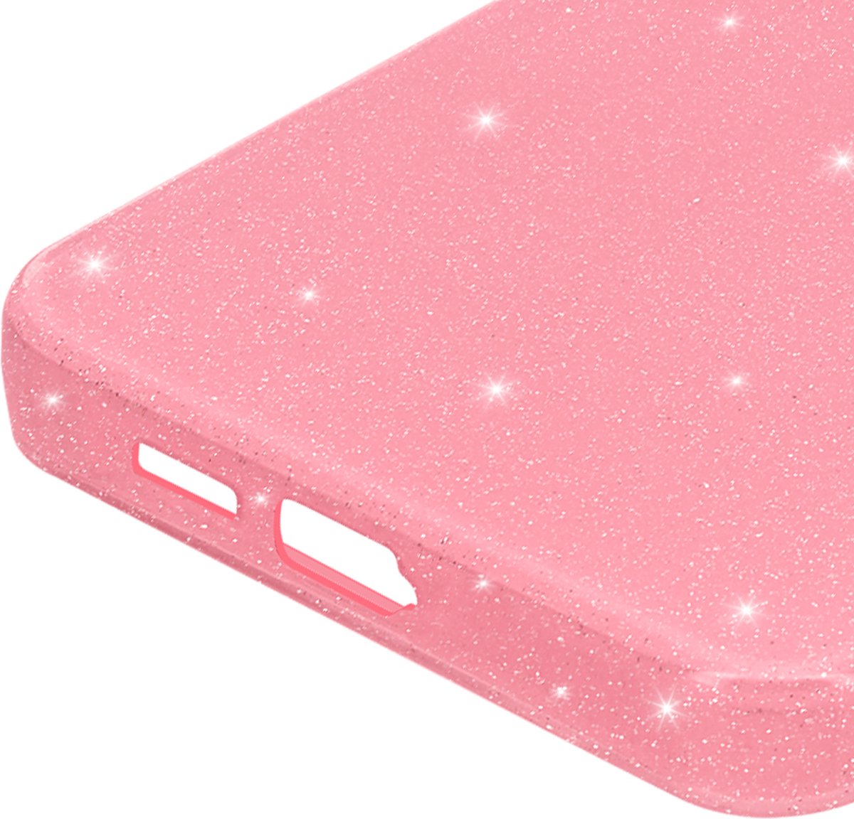 Avizar Hoes Geschikt voor Samsung Galaxy S24 Glitter, Roze