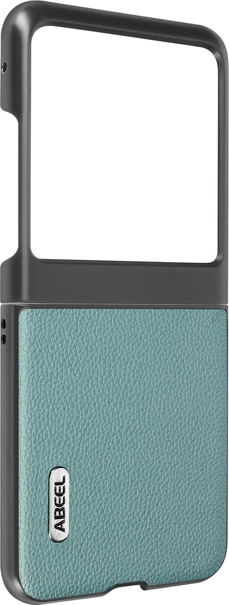 ABEEL, Hoes Geschikt voor Motorola Razr 40 Ultra Leder met nerfeffect, Lichtblauw