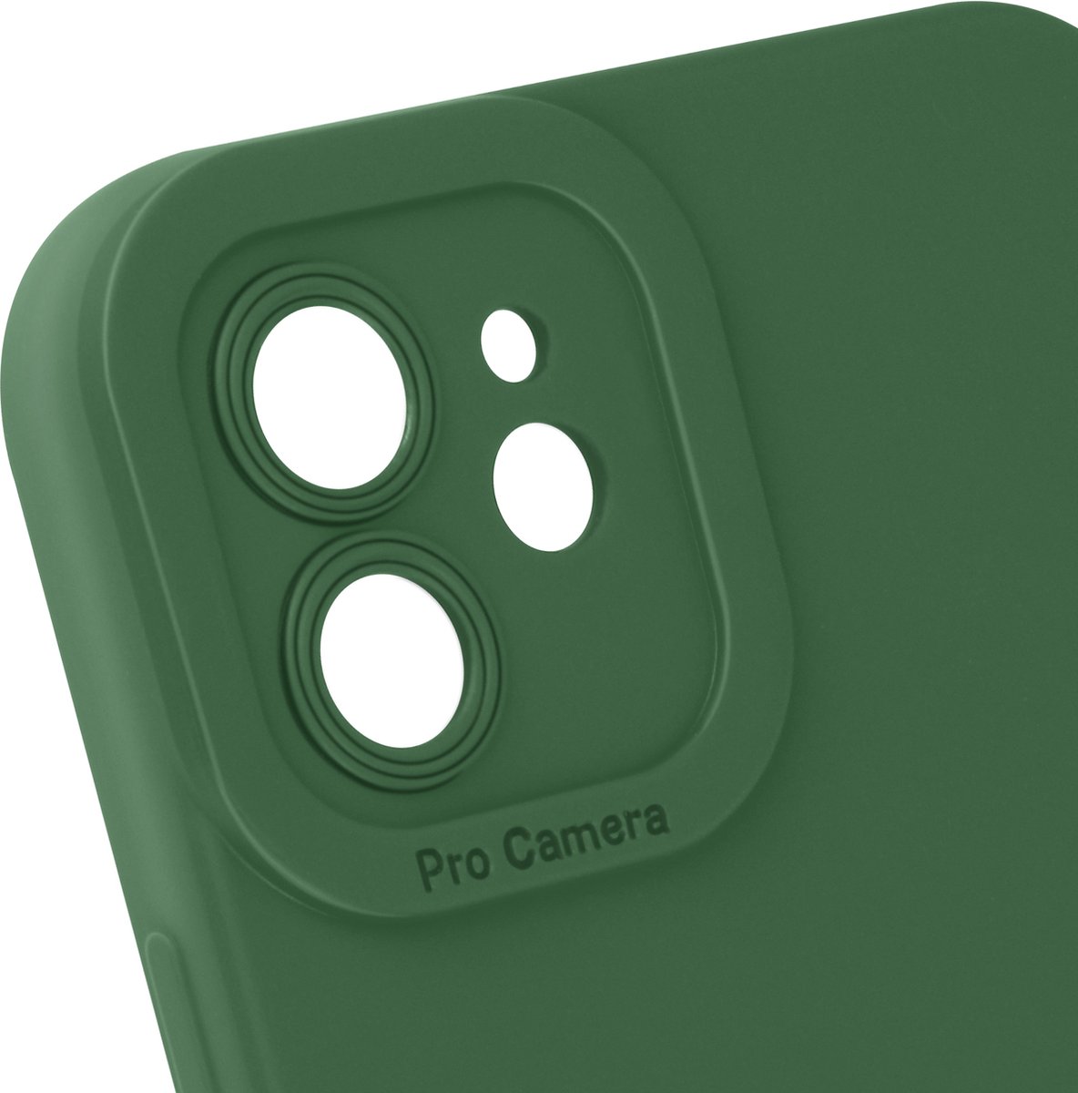Avizar Hoes Geschikt voor iPhone 11 Mat Beschermde Camera, Donkergroen