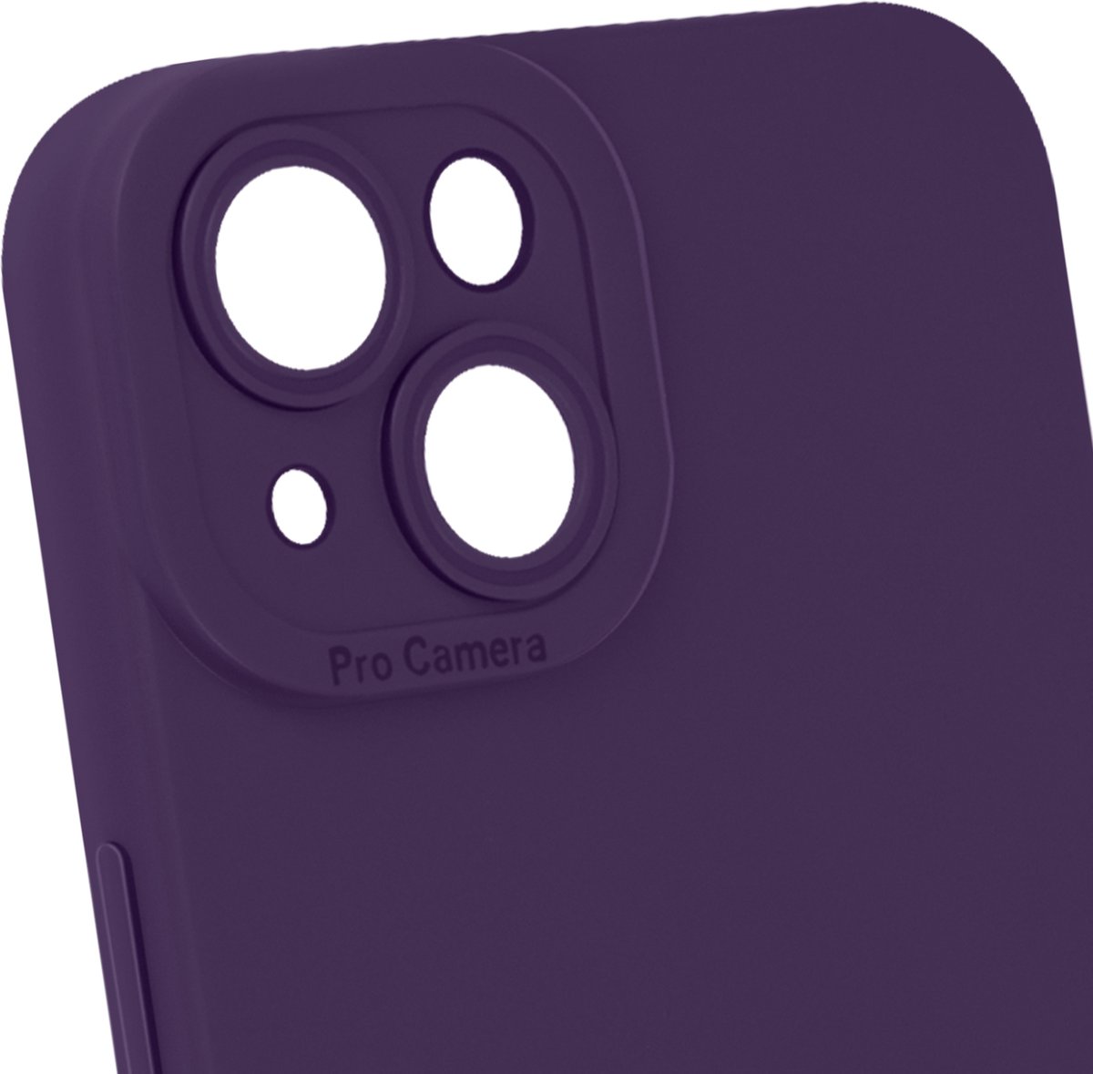 Avizar Hoes Geschikt voor iPhone 14 Mat Beschermde Camera, Donkerpaars