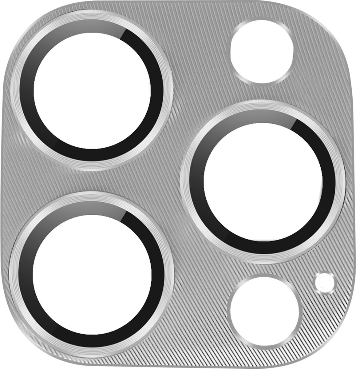 ENKAY, Lens Protector geschikt voor iPhone 15 Pro, 15 Pro Max - Aluminium Frame, Zilver
