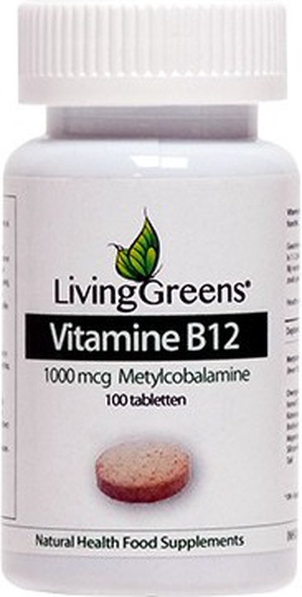 Livinggreens Vitamine B12 methylcobalamine 1000mcg 180 Tabletten