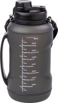 Bol.com Duradis - Opvouwbare waterfles - Drinkfles - Waterzak - Duurzaam - Siliconen - 2000 ml - Zwart aanbieding
