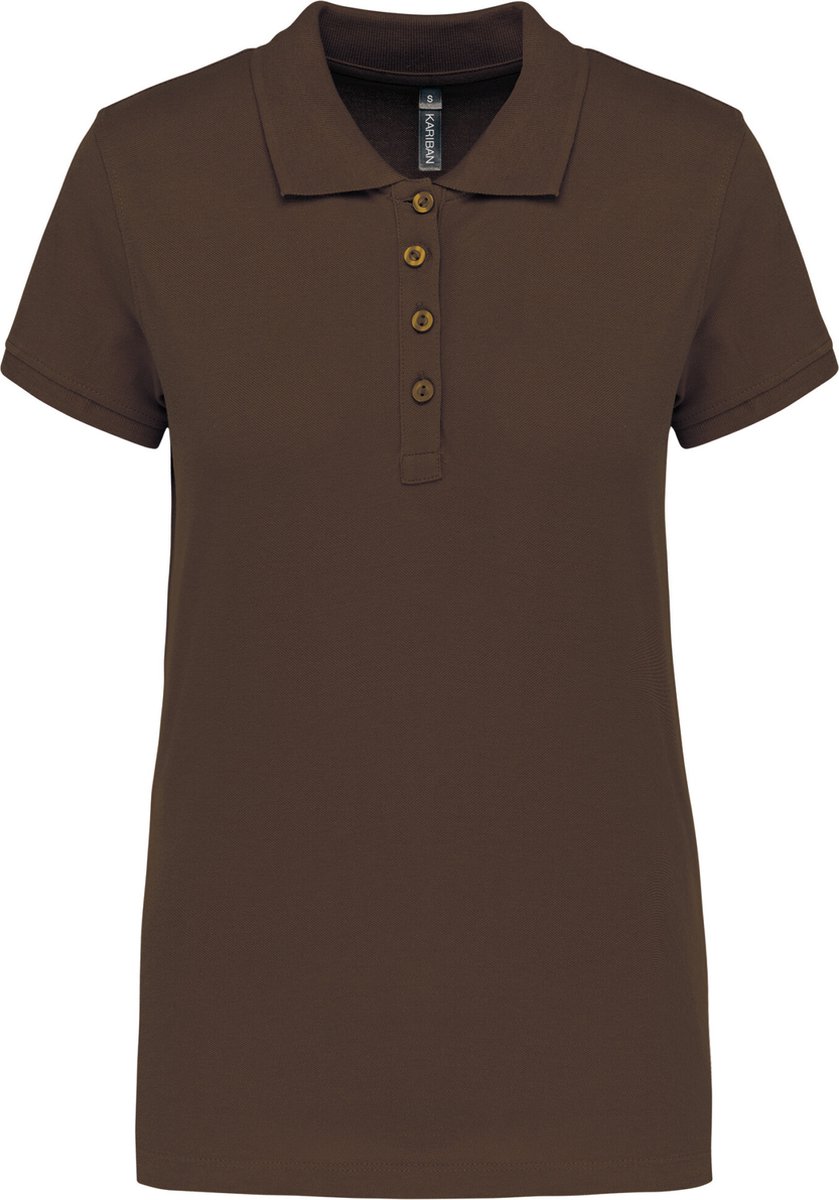 Kariban Piqué-damespolo korte mouwen K255 - Chocolate - S