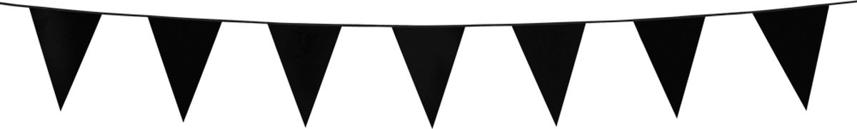 Mini Vlaggenlijn Zwart 3 meter - Verjaardag Feest Party Festival Poolparty Decoratie