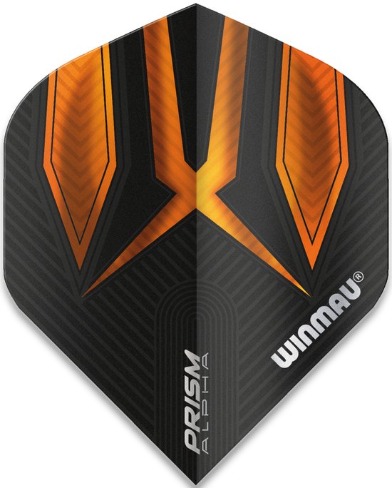 Winmau Prism Alpha Extra Thick Black & Orange - Dart Flights van Merkloos — afbeelding 2