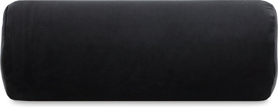 Nekrol met hoes Yoga Bolster Kniekussen Positioneringsrol 40x15 cm - Nekkkussen Kussenrol Yogabolster Kniekussen Sierkussen en klein kussen lange rol Zwart Fluweel — afbeelding 4