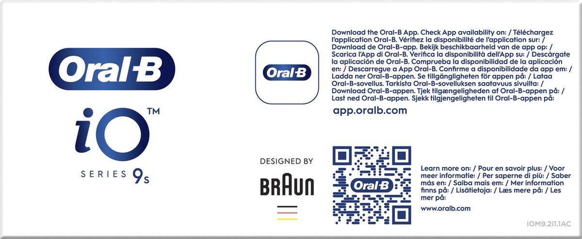 Oral-B iO 9S Roterende-oscillerende Tandenborstel Wit - afbeelding 2