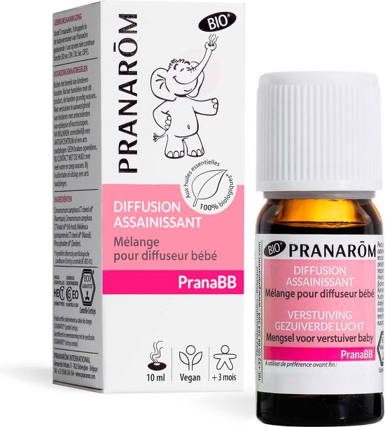 Pranarom - Diffuus ontsmettingsmiddel voor baby's - Bio - 10 ml