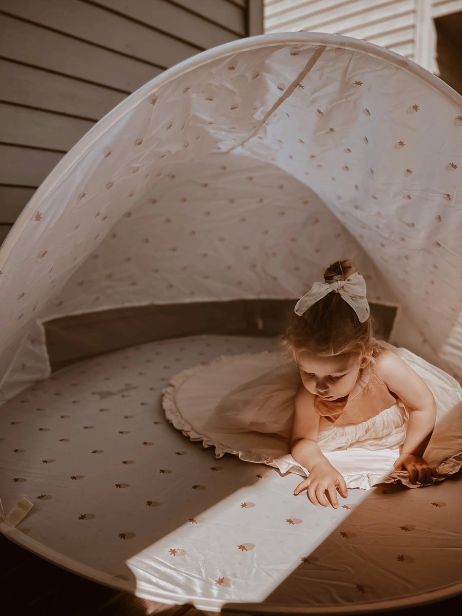 Vilolux® - Mrs Ertha - Pop-up strandtent - Beach shelter - UV 50+ - Beige - Boutique silhouette