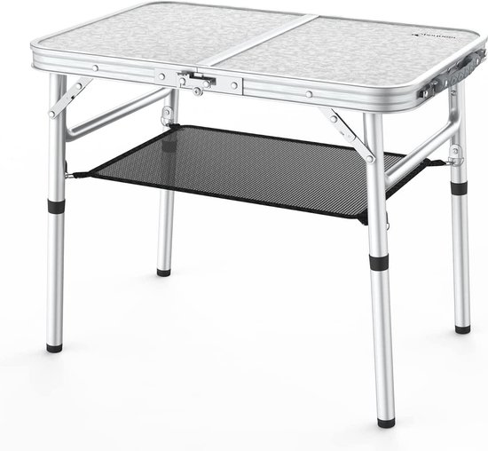 WOOOD Delta Picknicktafel Bankjes - Aluminium - Terra - 75x220x105 | Leen Bakker