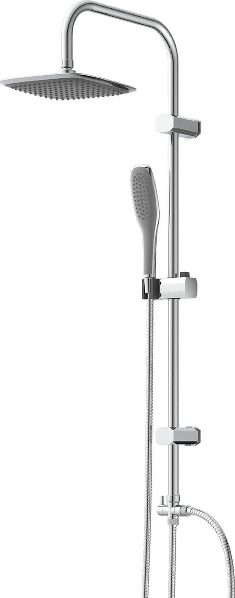 Doucheset EASY FRESH 2-in-1 Grote Regendouche Handdouche Chroom - Complete Montageset DX12006 rain shower head