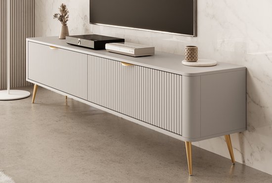 Meubella - Meuble TV Lima - Beige - 200 cm