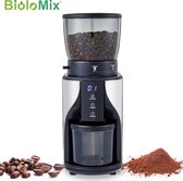 Biolomix - Elektrische koffie molen - zwart/zilver