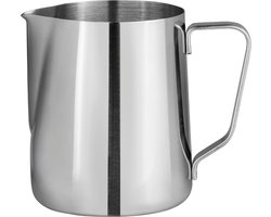 Maevory Melkopschuimkan - Roestvrijstaal (350ml) - Zilver - Barista Melkkan