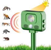Afweermiddel voor katten ultrasoon zonne-energie IP66 waterdicht met instelbare frequentie voor het verjagen van dieren 5 modi verstelbaar ultrasoon geluid