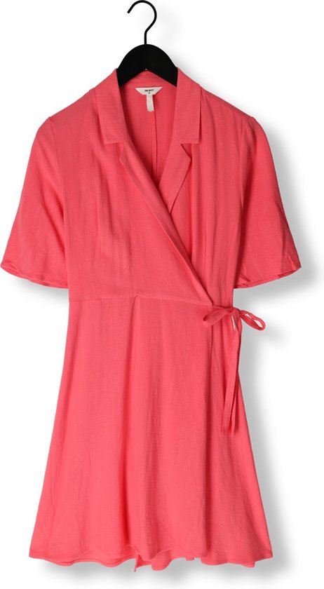 Object Objsanne Re S/s Short Wrap Dress Jurken Dames - Rok - Jurk - Roze