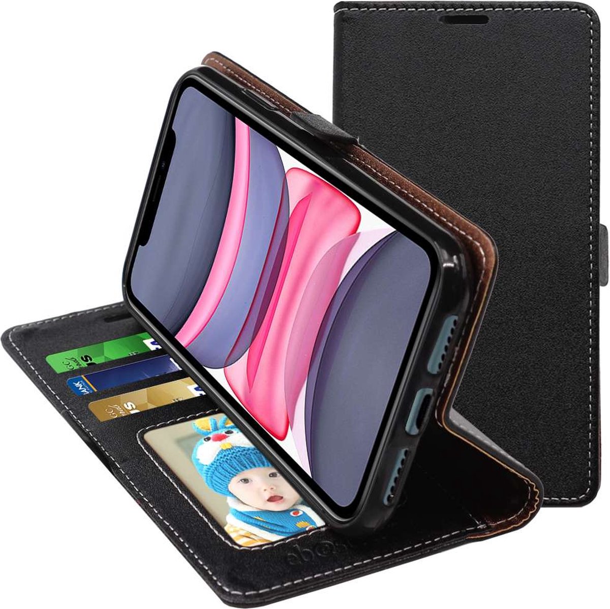 ebestStar - Hoes geschikt voor iPhone 11 Apple, Wallet Etui, Book case hoesje, Zwart