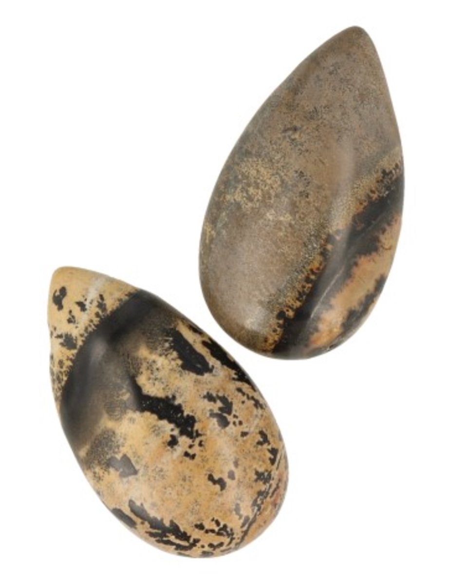 Jaspis dendriet edelsteen druppel hanger