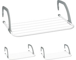 droogrek hangend - set van 3 - 3 m drooglengte - voor balkon - radiator - staal