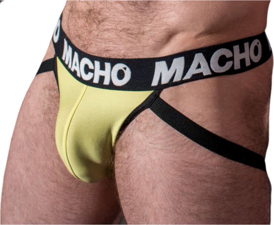 MACHO - JOCK MX25A LYCRA JAUNE S | JOCKSTRAP ÉROTIQUE