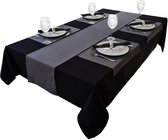 Hoogwaardig tafellinnen van 100% katoen - Collectie concept kleur en grootte naar keuze - 120x200cm zwart Tafelkleed