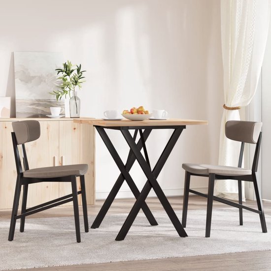 vidaXL Eettafel O-frame 140x80x75 cm massief grenenhout