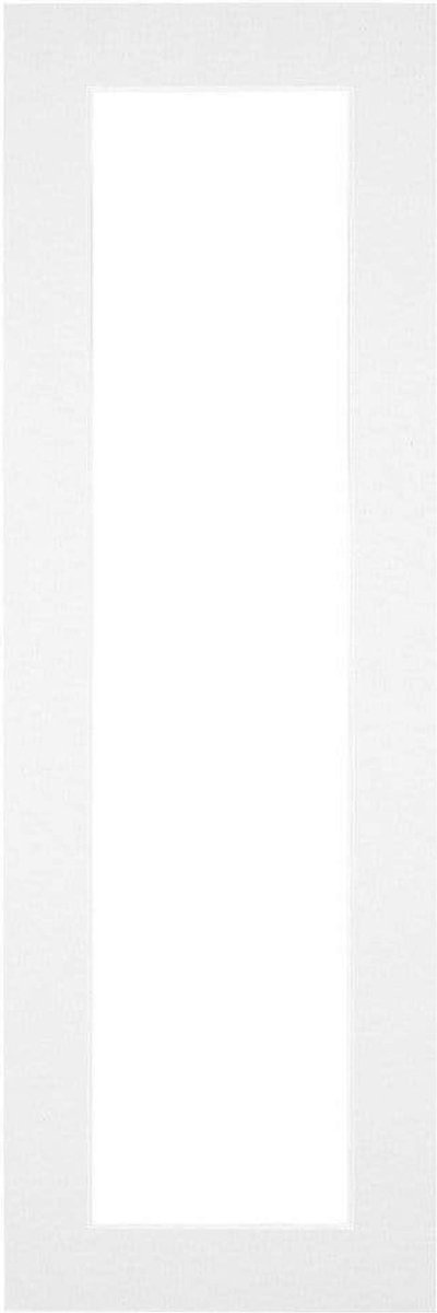 Passe-Partout Fotomaat 10x30 cm - Lijstmaat 20x60 cm - Wit - Museumkarton - Fotolijst niet inbegrepen