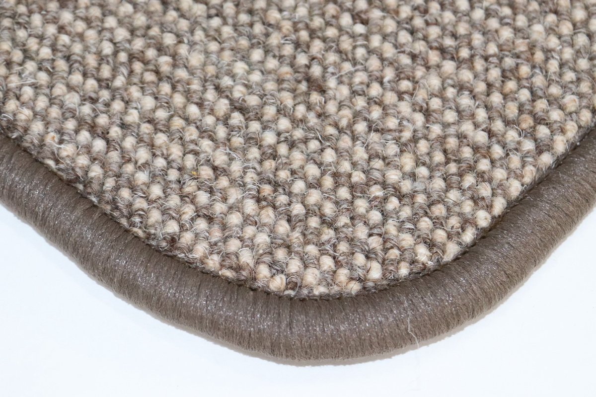 PRIMA - Wollen Vloerkleed - Naast bed/bank - Warme voeten - Loper - Keukenmat - Diva - bruin - beige - ecru - 38x150cm