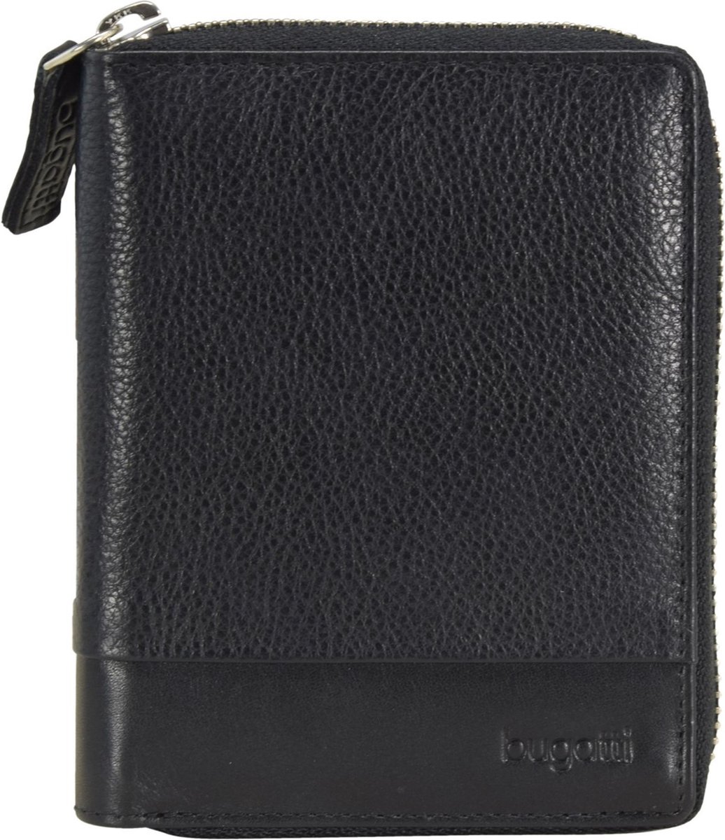 Bugatti Atlanta Portemonnee Leer 10 cm - Jongens - Staand formaat - schwarz