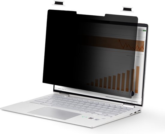 StarTech.com Privacy Filter pour écran tactile 14 pouces 16:10, filtre de sécurité antireflet, protection d'écran pour écran d'ordinateur portable avec réduction de la lumière Blauw de 51 %, rabattable