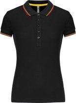 Kariban Polo femme manches courtes K251 - Noir / Rouge / Yellow - XXL