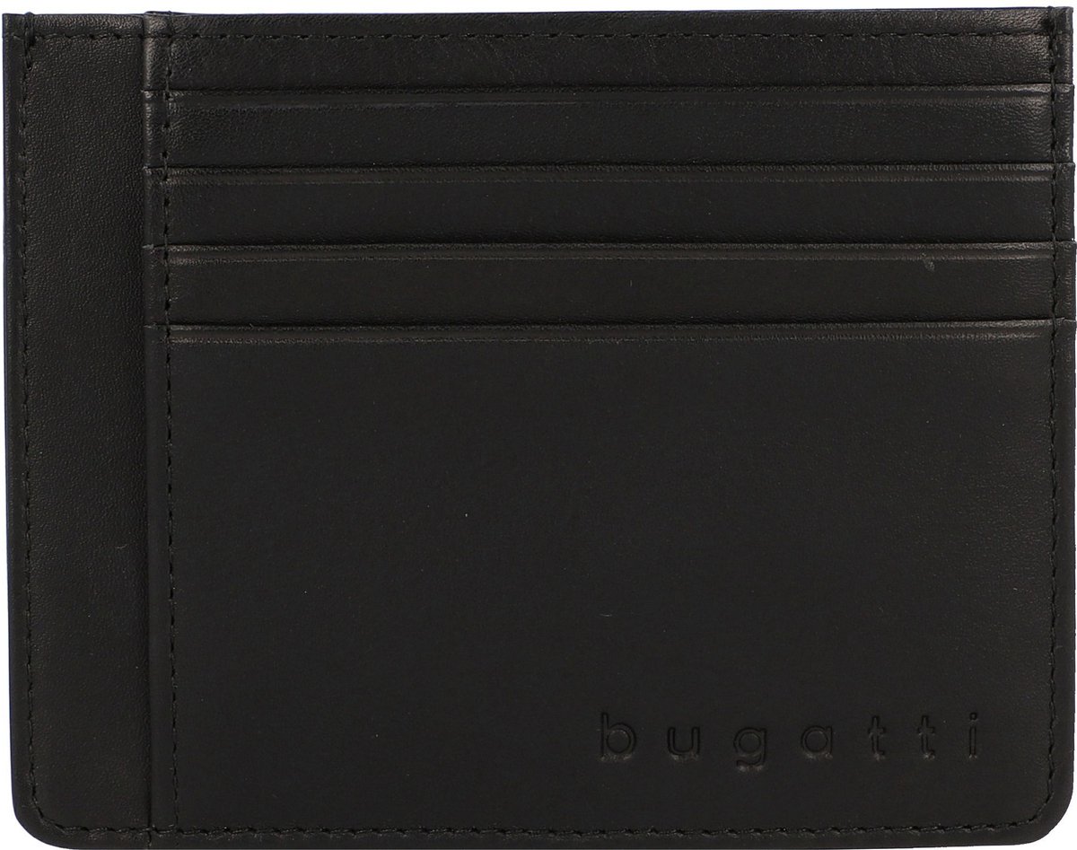Bugatti Primo creditcard etui leer 11 cm - 8 Sleuven - schwarz