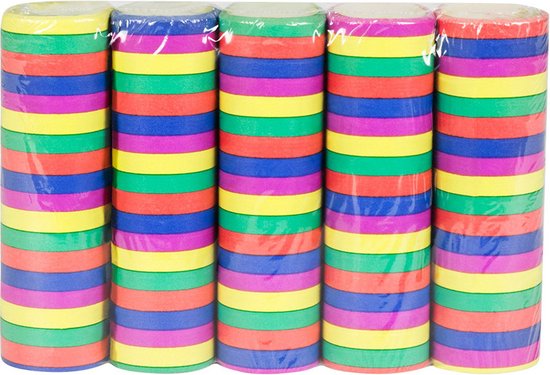 Boland Party serpentines - 30x rollen - gekleurde stroken mix - papier - feestartikelen - brandvertragend