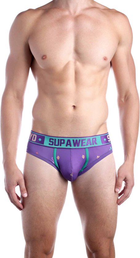 Supawear Sprint Brief Prickly Purple - MAAT L - Heren Ondergoed - Slip voor Man - Mannen Slip