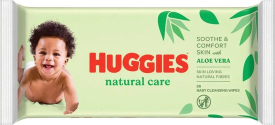 Huggies - Natural Care - Billendoekjes - 56 babydoekjes - 1 x 56