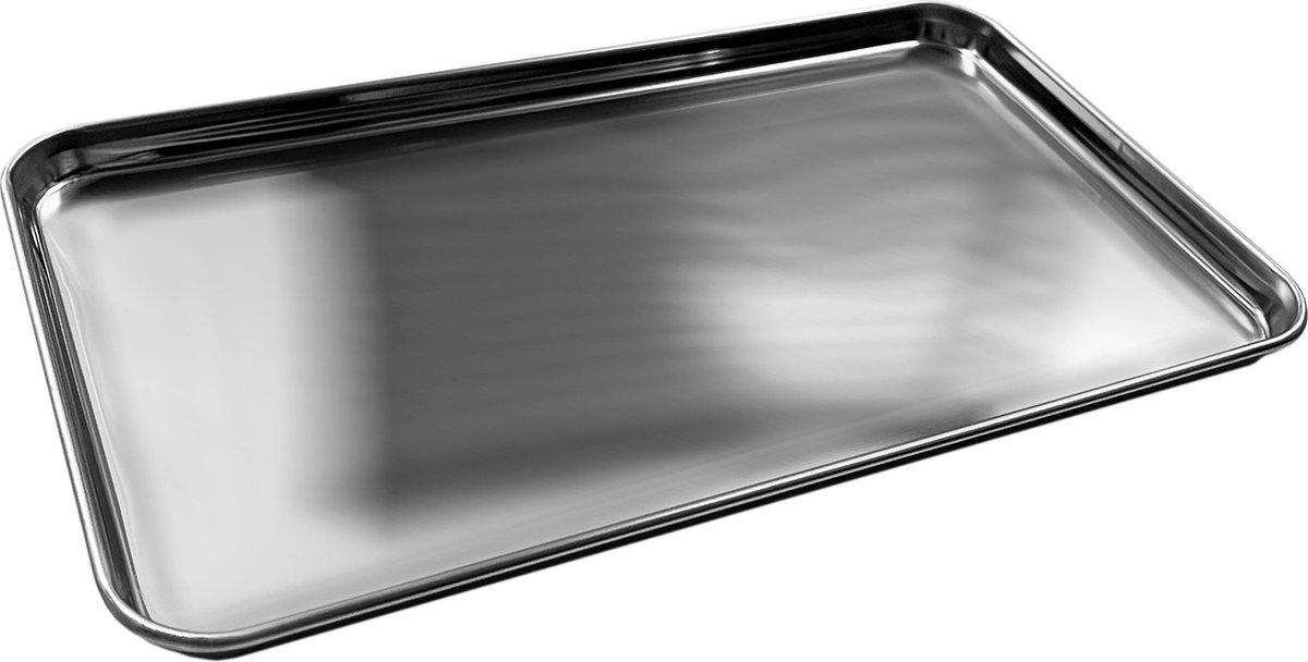 RVS serveerschaal (26x15 cm, 12 mm hoog)