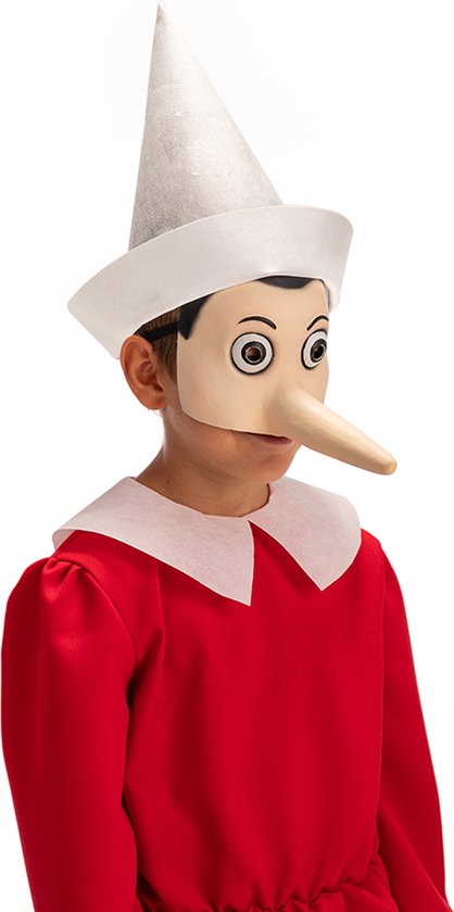 Carnival Toys Half Gezichtsmasker Pinokkio Latex Wit/naturel