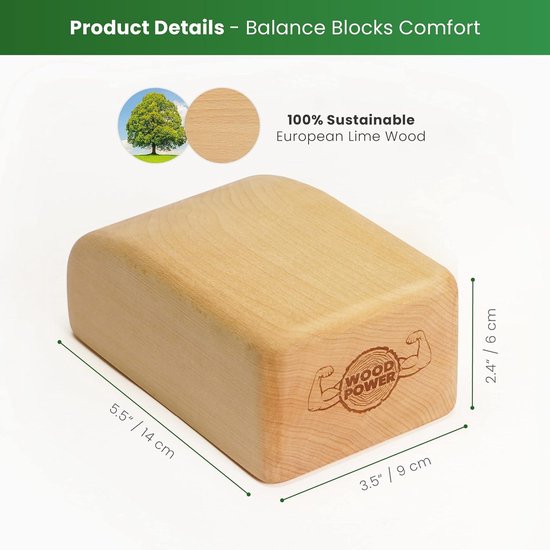 BalanceBlocks Handstandblokken - Houten yogablok voor polsondersteuning - Bodyweight-training - Gymnastiek - Acrobatiek - Yoga yoga block wood van BalanceBlocks — afbeelding 5