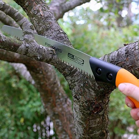 Handzaag voor jong hout - bladlengte 33 cm - roestvrij staal - zwart/oranje SW84 1001620 garden saw hand van Fiskars — afbeelding 2