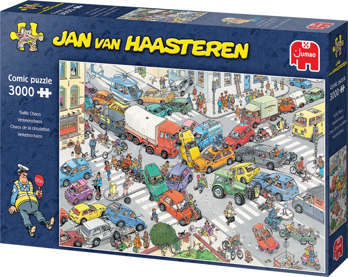 Jan van Haasteren - Verkeerschaos - Legpuzzel 3000 stukjes — afbeelding 3