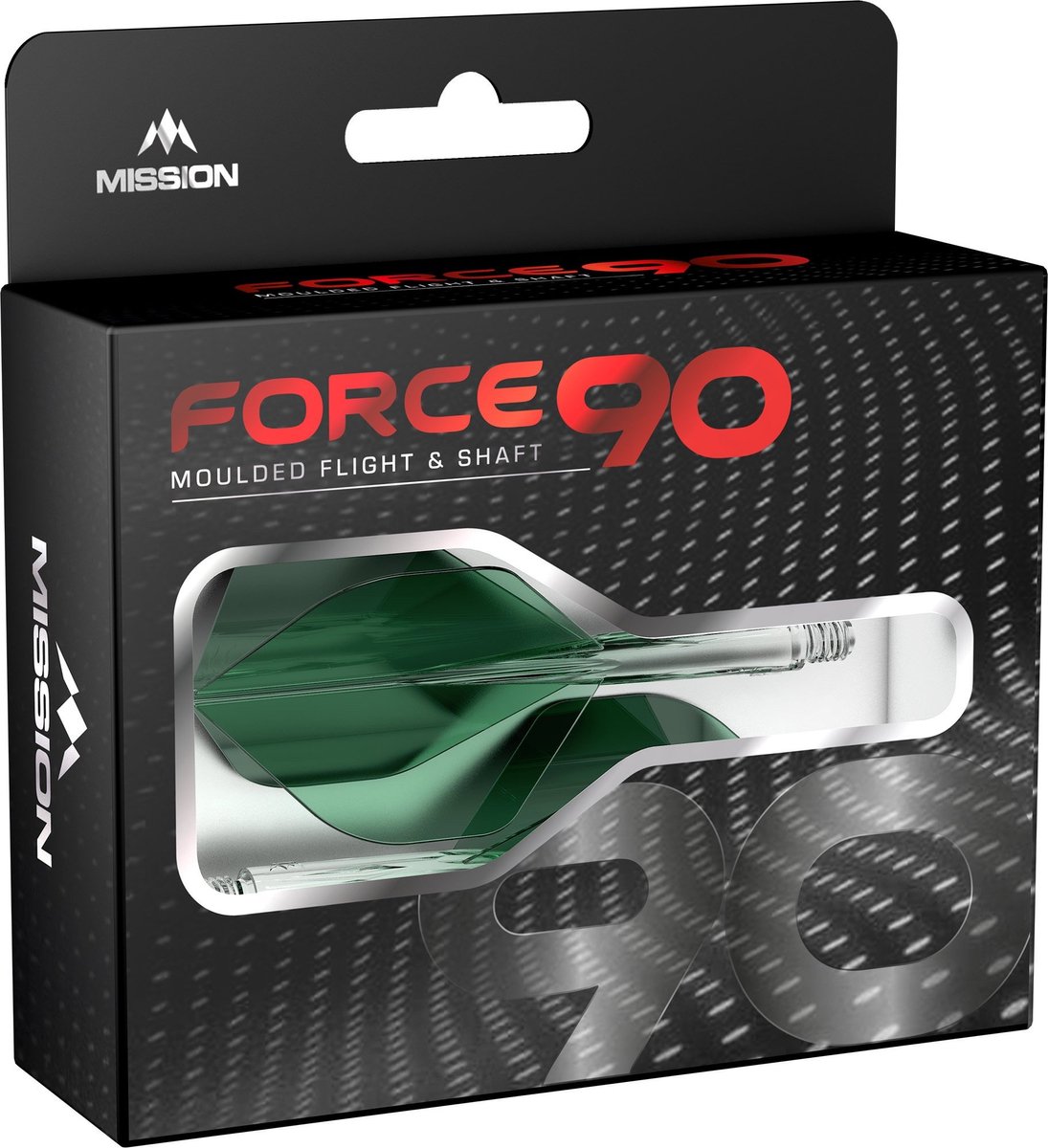 Mission Force 90 Gradient Transparent Green NO6 - Dart Flights