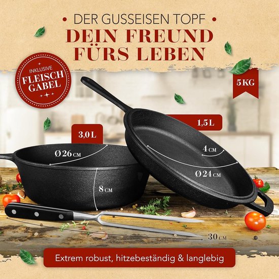 Le Creuset Signature braadpan - cocotte 26 cm, 5,3L palm | Voordelig kopen bij