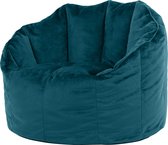 icon “Sirena” Fluwelen Zitzakstoel - Teal Groen - XL Zitzak Volwassenen met Vulling - Woonkamerzitzakken