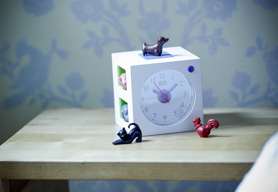 KOOKOO KidsAlarm - Réveil Enfant Avec 5 Animaux Magnétiques - Sons Naturels (coq, Chien, Chat, Cochon, éléphant) - Snooze - Dès 5 Ans
