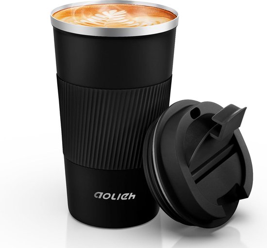 Thermos Tasse isotherme en acier inoxydable pour café, thé, voyage, 450 ml (rose