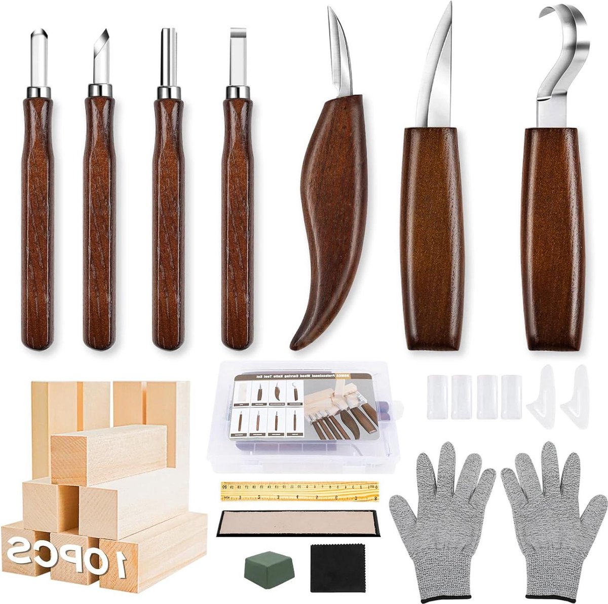 Kit Sculpture - 12 Pcs Ensembles Ciseaux à Bois - VEVOR - 60CRV Outils