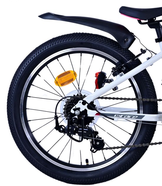 Volare XC Race Kinderfiets - 20 inch - 7 speed - Wit Roze van Volare — afbeelding 5