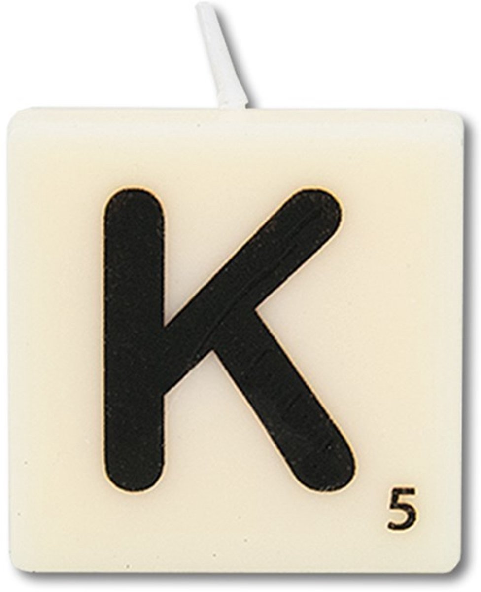 Paper dreams Paperdreams Letter Kaarsje K, 4st. wit